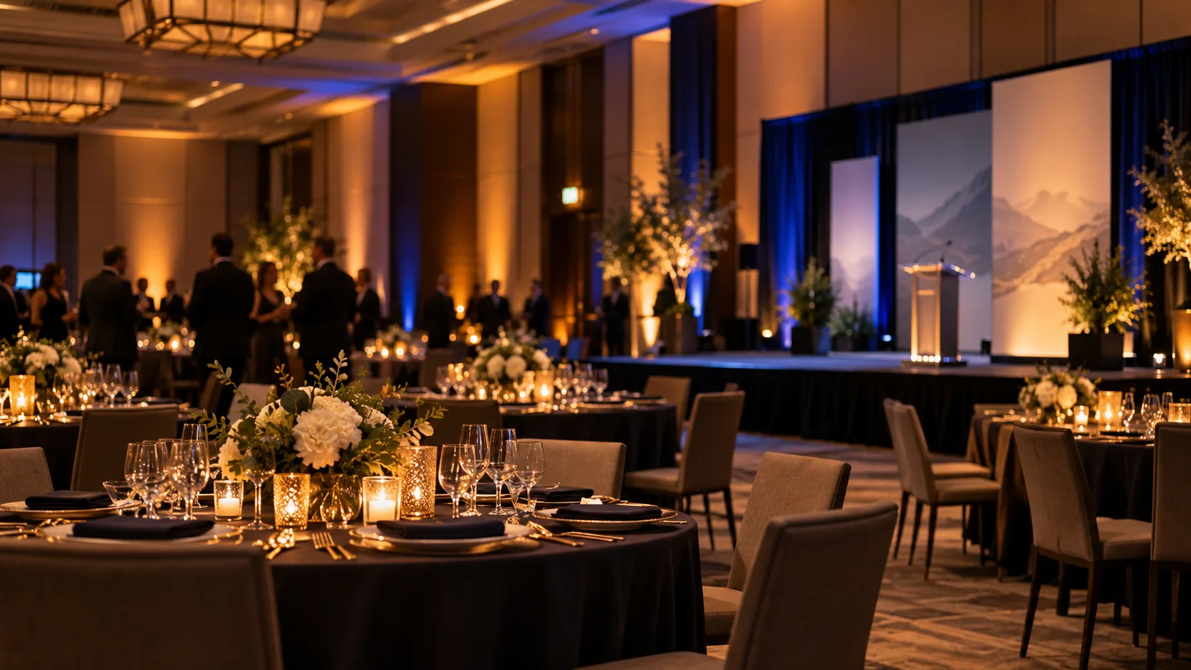 LED Panel Lighting prepared in an elegant Ontario venue